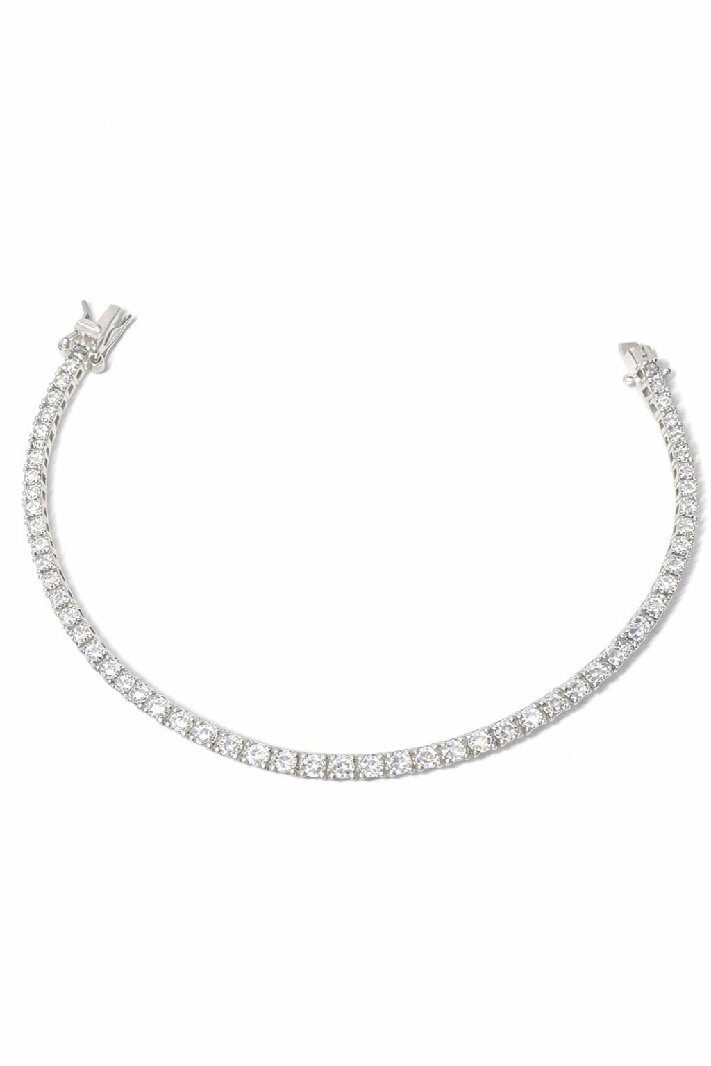 צמיד טניס שחור/לבן מכסף 2.5 מ"מ צמיד טניס שחור/לבן מכסף 2.5 מ"מ