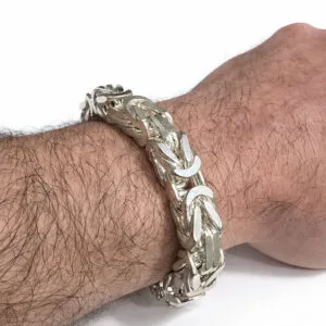 צמיד ביזנטי ענקי מכסף בעבודת יד