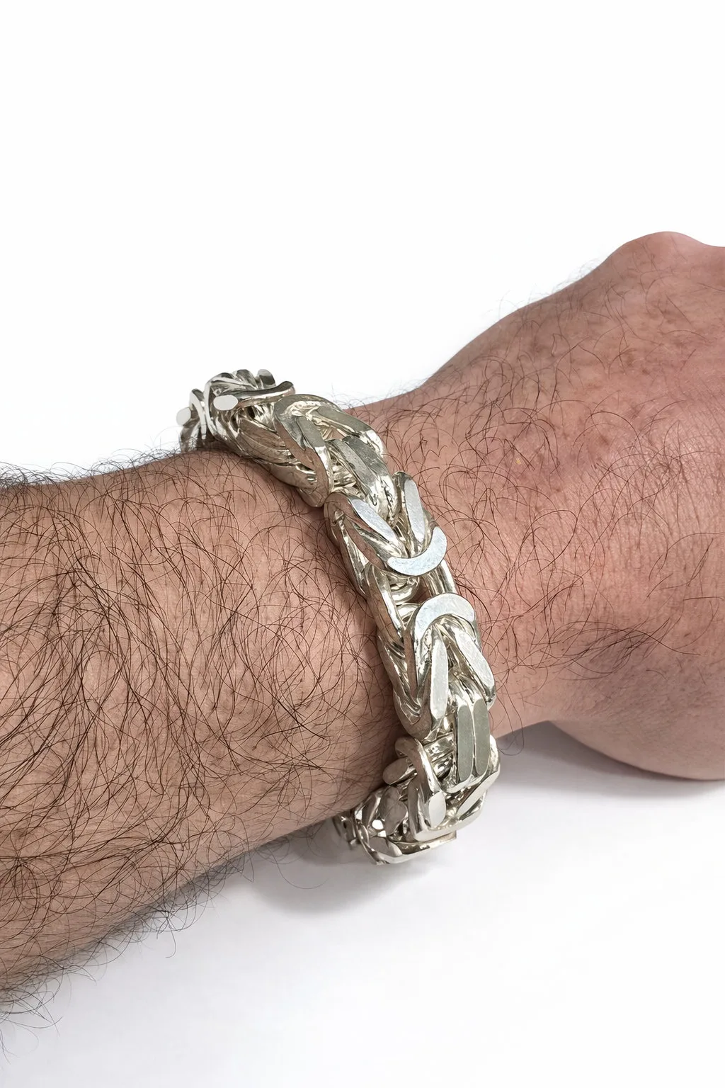 צמיד ביזנטי ענקי מכסף בעבודת יד