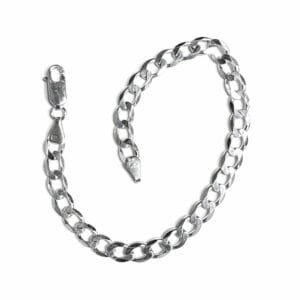 צמיד חוליות cuban קטן מכסף