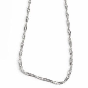 שרשרת כסף חוליות מסובבות