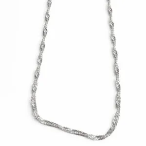 שרשרת כסף חוליות מסובבות